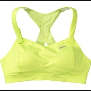 Brooks Juno Sports Bra 34C Yellow